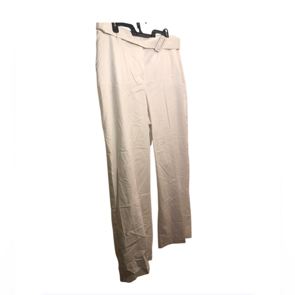Lane Bryant High-Rise Cream Wide-Leg Pants with Belt Size 18L